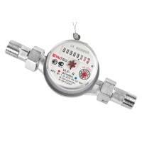 Счетчик универсальный Valtec VLF U Ду 15 L 80 с обратным клапаном